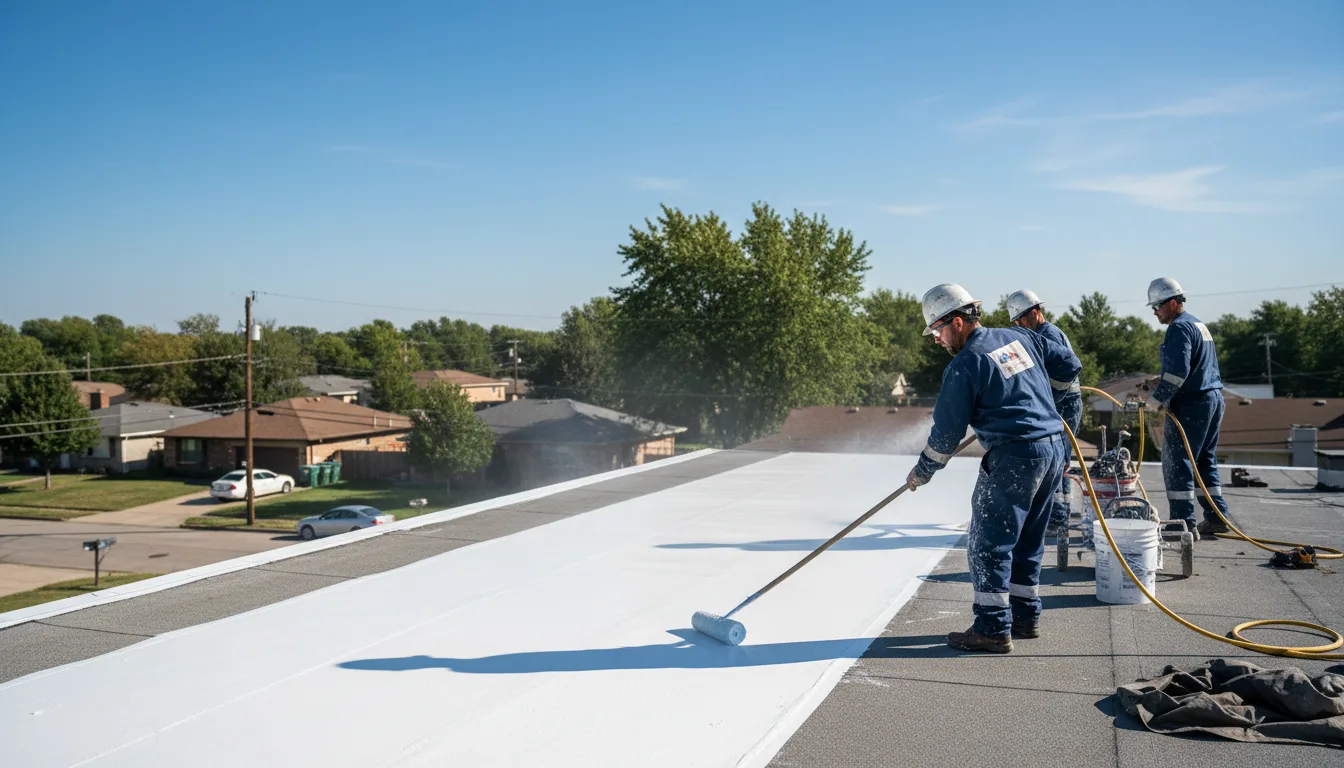 Commercial roof coating in Crown City, OH near me